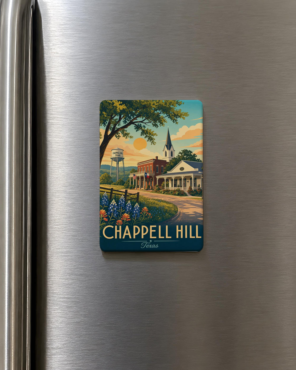 Chappell Hill TX Fridge Magnet, Chappell Hill Texas Souvenir Magnet, Washington County Travel Keepsake, Small Town Gift