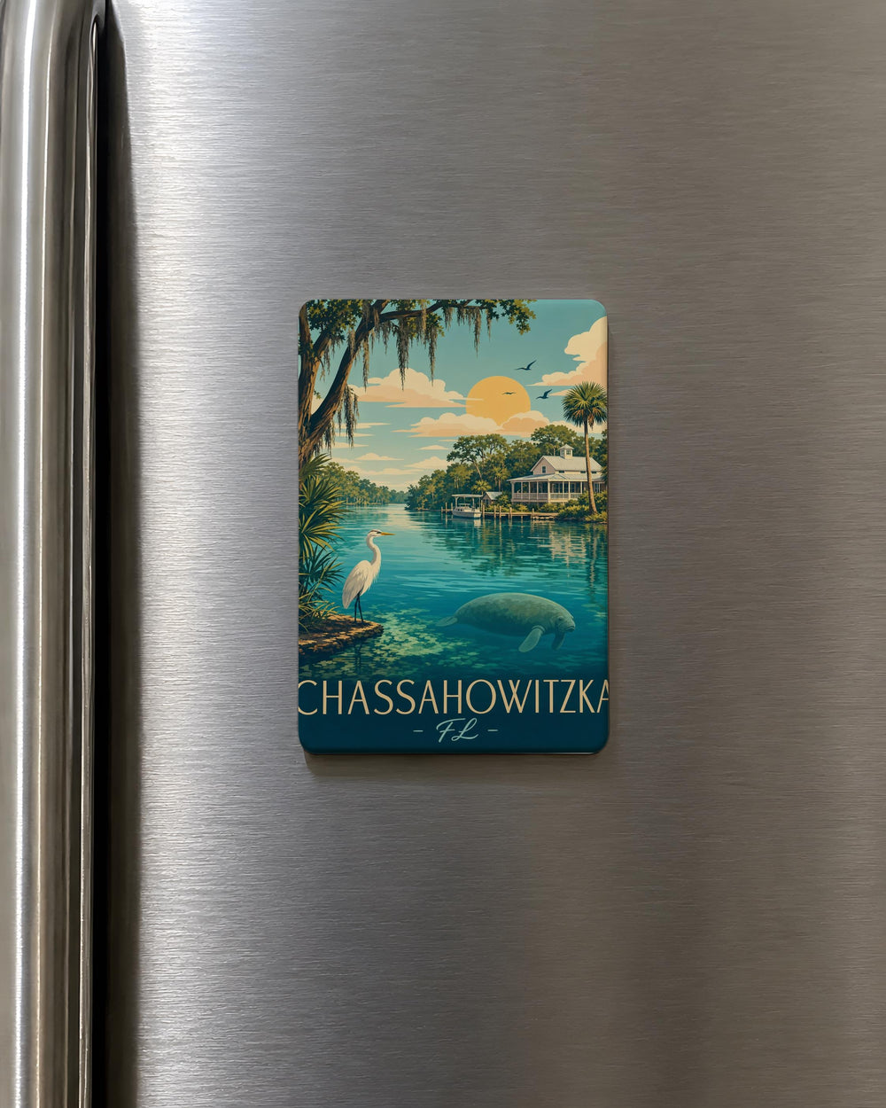 Chassahowitzka Florida Fridge Magnet, Chassahowitzka FL Souvenir Magnet, Citrus County Florida Gift, Travel Keepsake Magnet