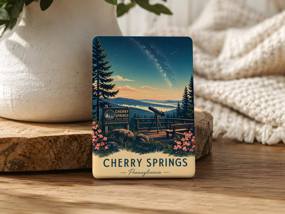 Cherry Springs State Park Fridge Magnet, Pennsylvania Stargazing Night Sky Souvenir Magnet, Camping & Astronomy Gift