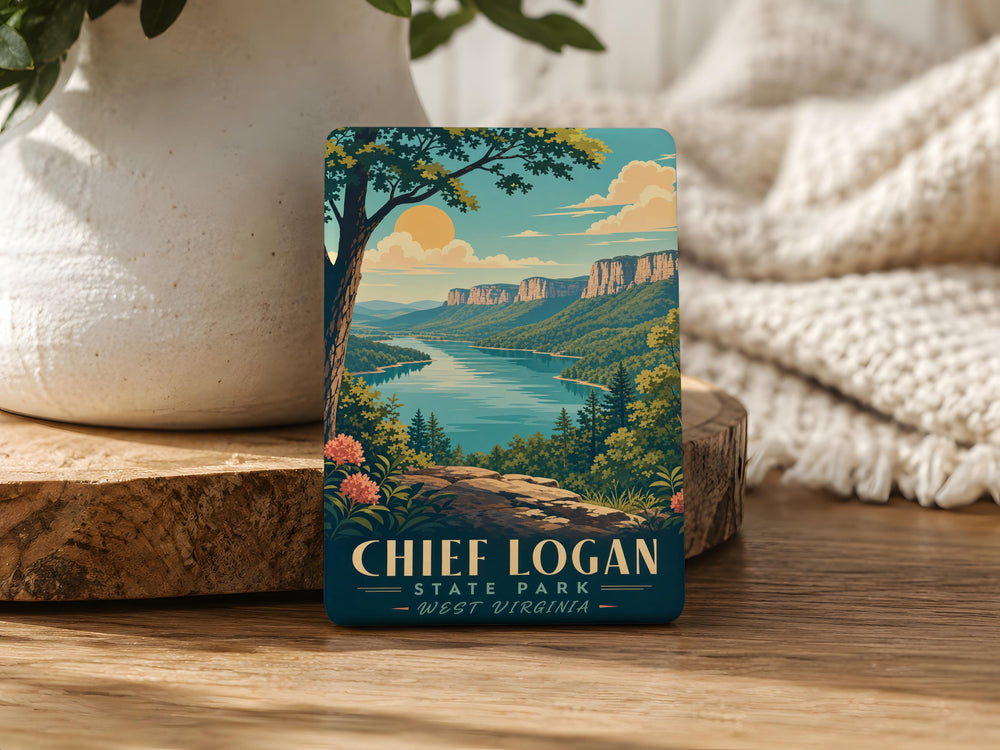 Chief Logan State Park Fridge Magnet, West Virginia Nature Souvenir, Hiking Camping Travel Keepsake Gift
