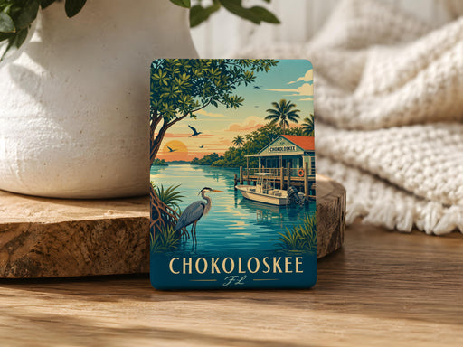 Chokoloskee Florida Fridge Magnet, Chokoloskee FL Souvenir Magnet, Florida Keys Travel Keepsake Magnet