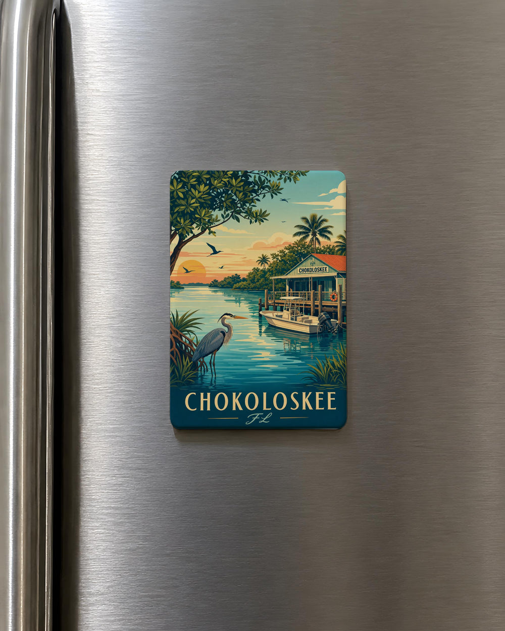 Chokoloskee Florida Fridge Magnet, Chokoloskee FL Souvenir Magnet, Florida Keys Travel Keepsake Magnet