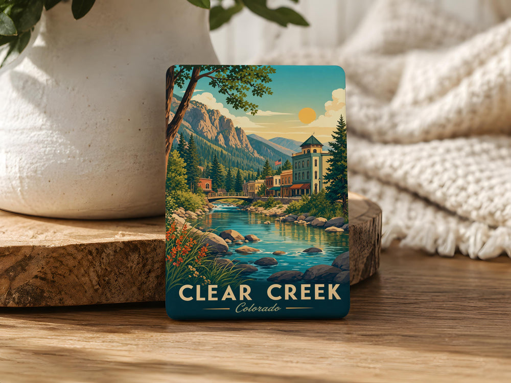 Clear Creek Fridge Magnet, Clear Creek Souvenir Magnet, Creek Landscape Magnet, Outdoor Nature Travel Gift