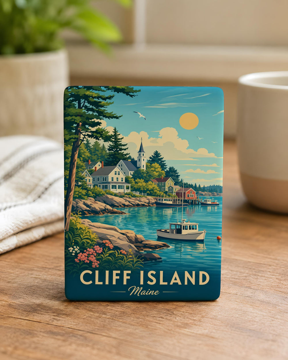 Cliff Island Maine Fridge Magnet, Coastal Maine Island Souvenir Magnet, Cliff Island ME Keepsake Refrigerator Magnet