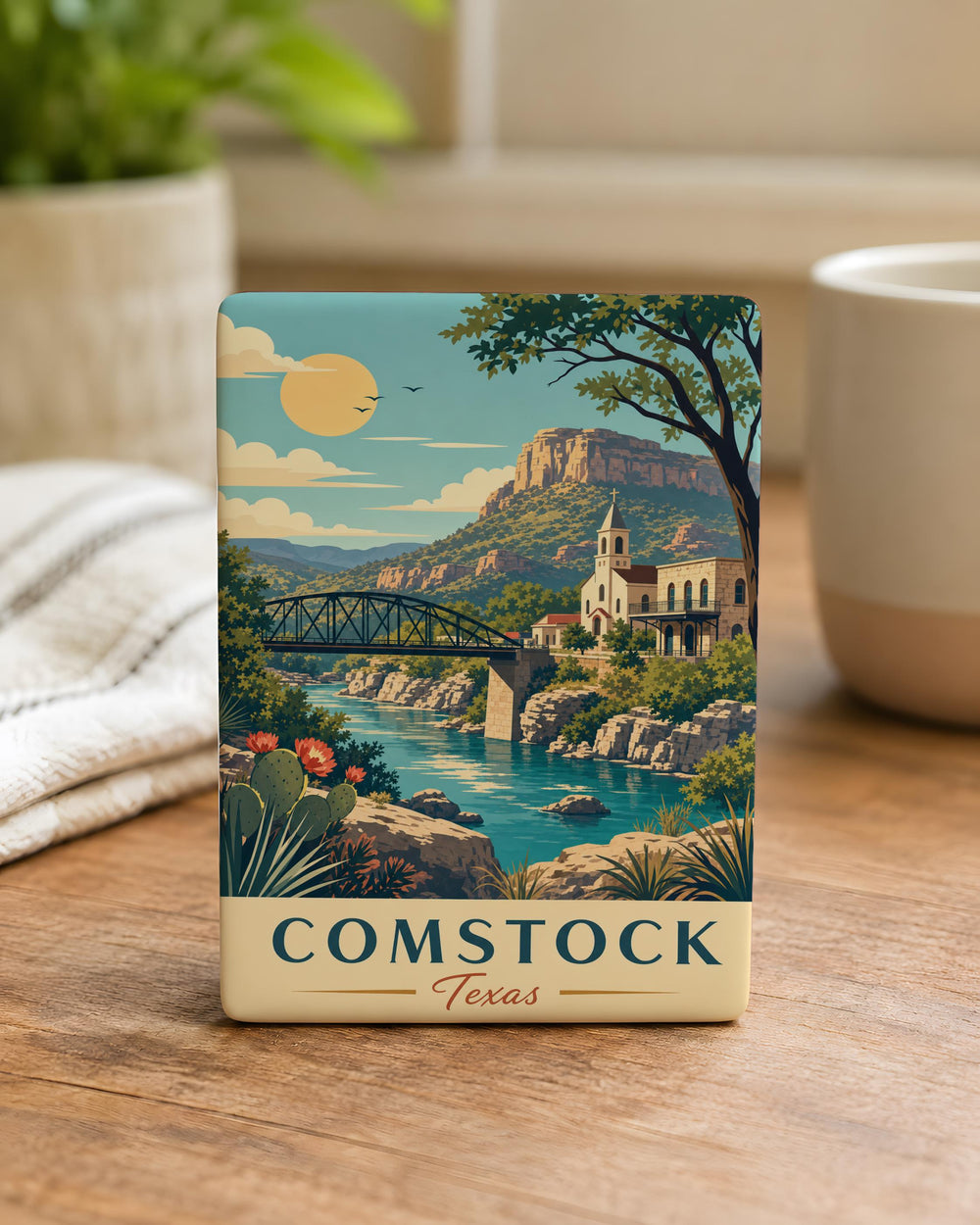 Comstock TX Fridge Magnet, Comstock Texas Souvenir Magnet, Comstock TX Travel Gift, Texas Town Keepsake Magnet