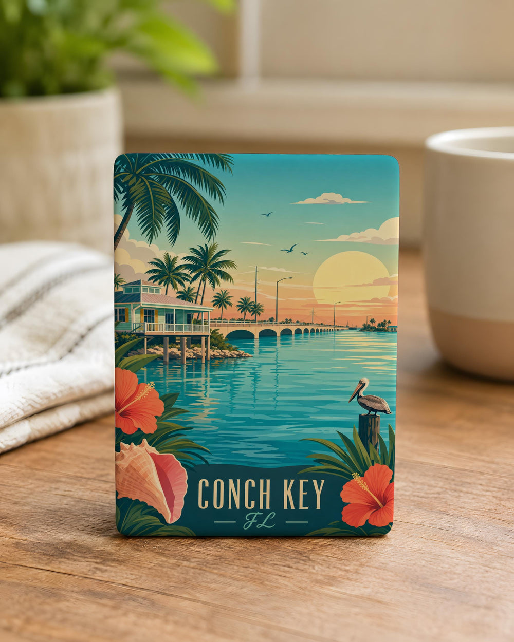 Conch Key Florida Fridge Magnet, Florida Keys Souvenir Magnet, Coastal Island Travel Keepsake, Conch Key FL Gift