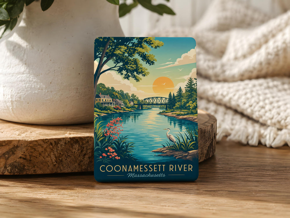 Coonamessett River Fridge Magnet, Coonamessett River Massachusetts Souvenir Magnet, River Landmark Travel Keepsake Magnet