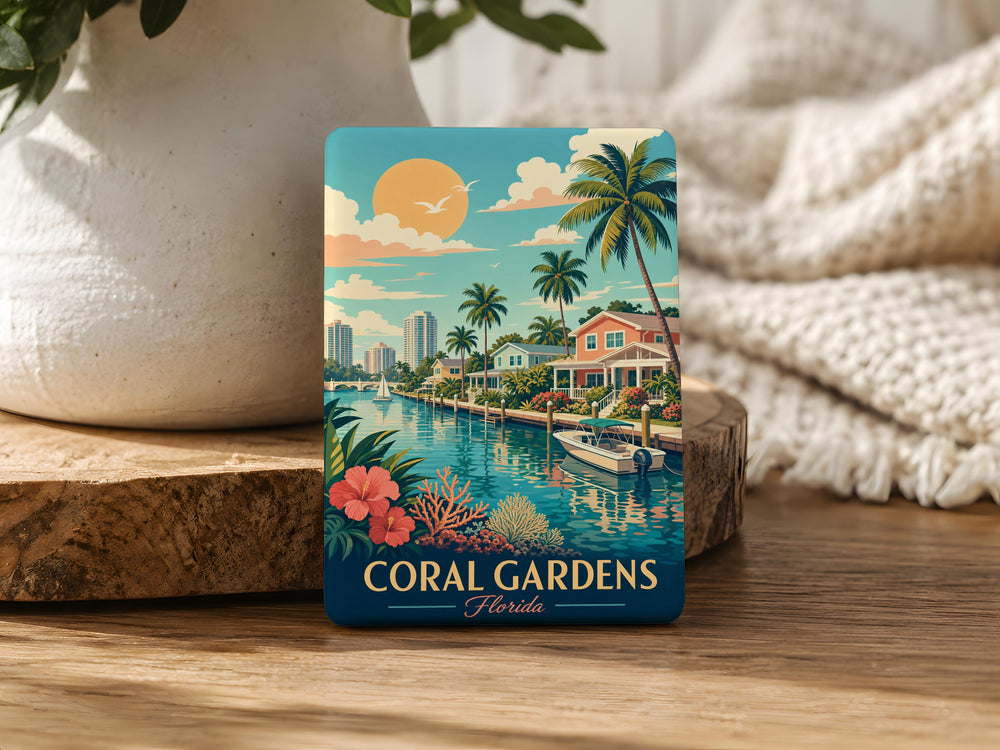 Coral Gardens Florida Fridge Magnet, Coral Reef Ocean Sea Life Souvenir, Florida Travel Keepsake Magnet