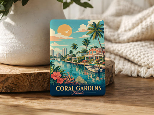 Coral Gardens Florida Fridge Magnet, Coral Reef Ocean Sea Life Souvenir, Florida Travel Keepsake Magnet