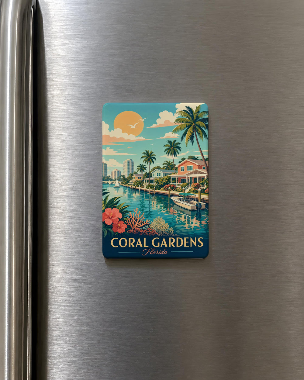 Coral Gardens Florida Fridge Magnet, Coral Reef Ocean Sea Life Souvenir, Florida Travel Keepsake Magnet