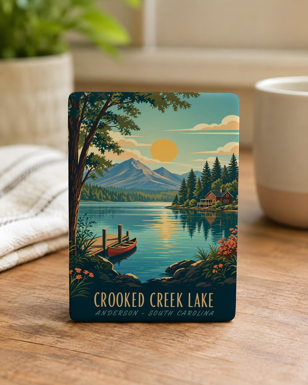Crooked Creek Lake Fridge Magnet, Crooked Creek Lake Souvenir Magnet, Lake Destination Keepsake, Travel Gift