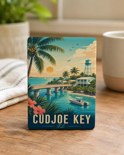 Cudjoe Key Florida Fridge Magnet, Cudjoe Key FL Souvenir Magnet, Florida Keys Travel Gift, Coastal Island Keepsake Magnet