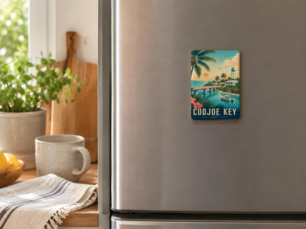 Cudjoe Key Florida Fridge Magnet, Cudjoe Key FL Souvenir Magnet, Florida Keys Travel Gift, Coastal Island Keepsake Magnet