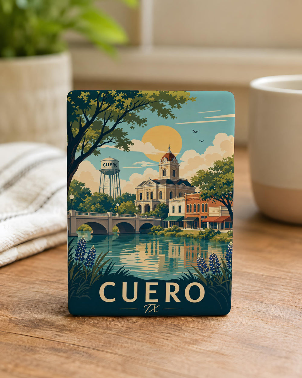 Cuero Texas Fridge Magnet, Cuero TX Souvenir Magnet, Texas Travel Keepsake, Small Town Texas Gift, Texas Landmark Magnet