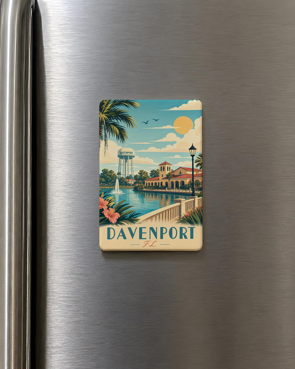 Davenport Florida Fridge Magnet, Davenport FL Souvenir Magnet, Polk County Travel Keepsake Magnet