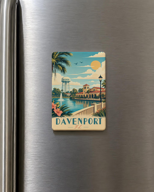 Davenport Florida Fridge Magnet, Davenport FL Souvenir Magnet, Polk County Travel Keepsake Magnet