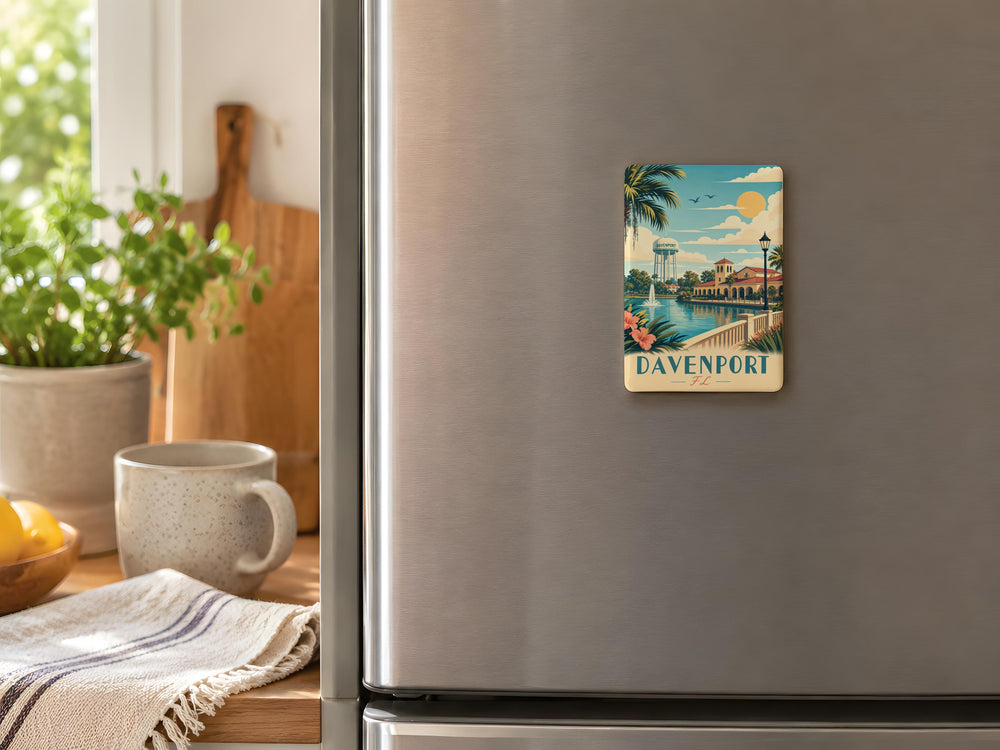 Davenport Florida Fridge Magnet, Davenport FL Souvenir Magnet, Polk County Travel Keepsake Magnet