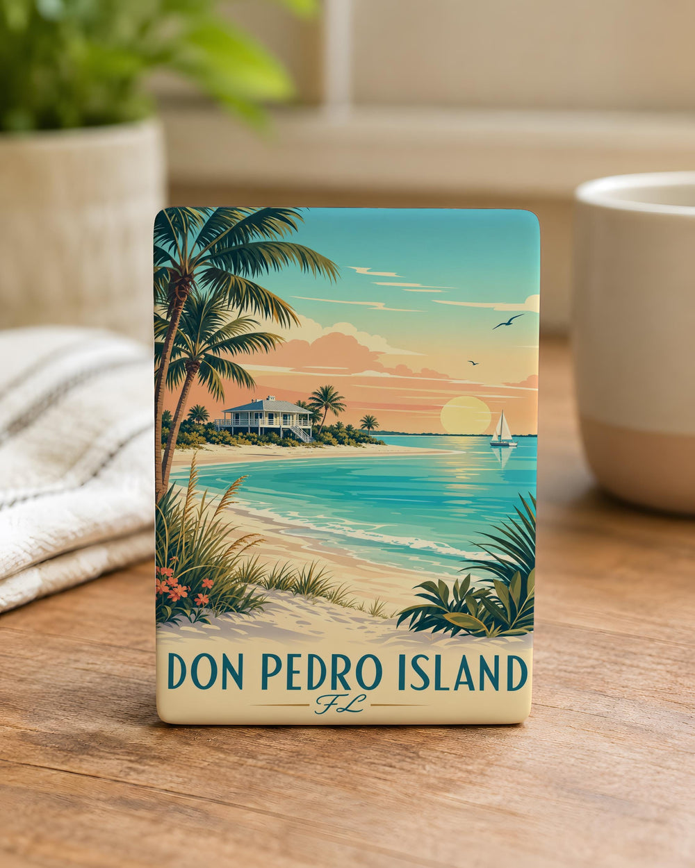 Don Pedro Island FL Fridge Magnet, Florida Island Souvenir Magnet, Don Pedro Island Keepsake Magnet