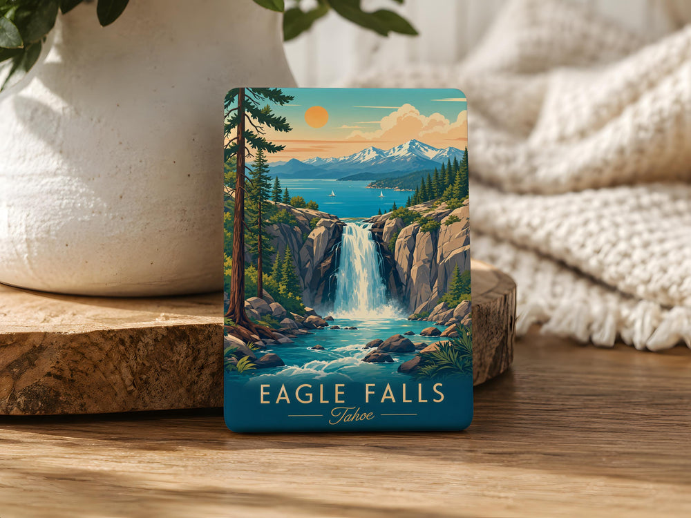 Eagle Falls Tahoe Fridge Magnet, Lake Tahoe Waterfall Souvenir Magnet, California Travel Keepsake Magnet