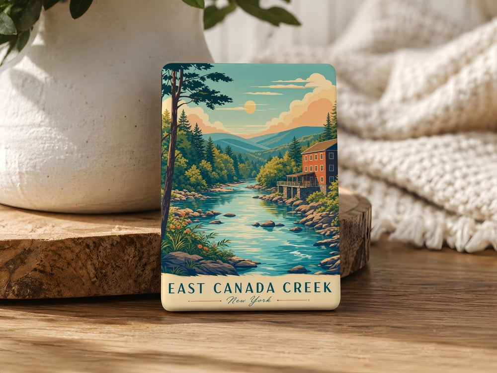East Canada Creek Fridge Magnet, New York Nature Souvenir, Adirondack Waterway Keepsake, Creek Landscape Travel Gift