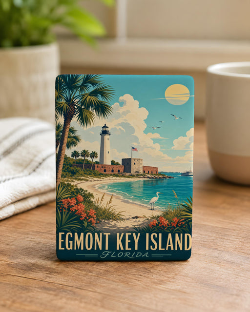Egmont Key Island Fridge Magnet, Florida Coastal Landmark Souvenir, Gulf Coast Island Keepsake Magnet