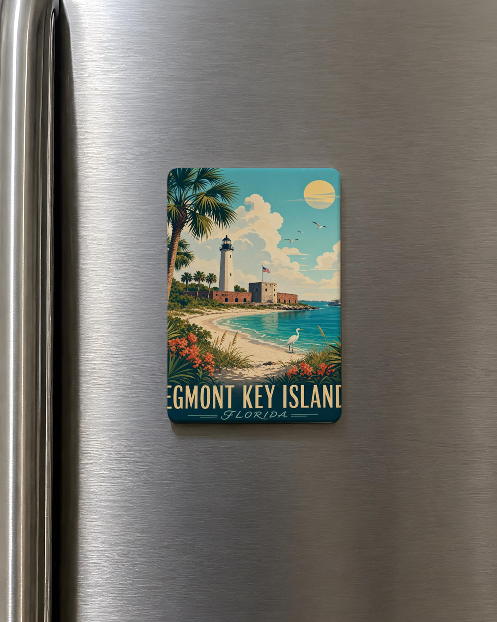 Egmont Key Island Fridge Magnet, Florida Coastal Landmark Souvenir, Gulf Coast Island Keepsake Magnet