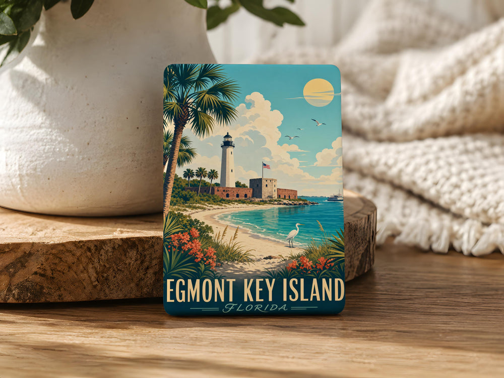Egmont Key Island Fridge Magnet, Florida Coastal Landmark Souvenir, Gulf Coast Island Keepsake Magnet
