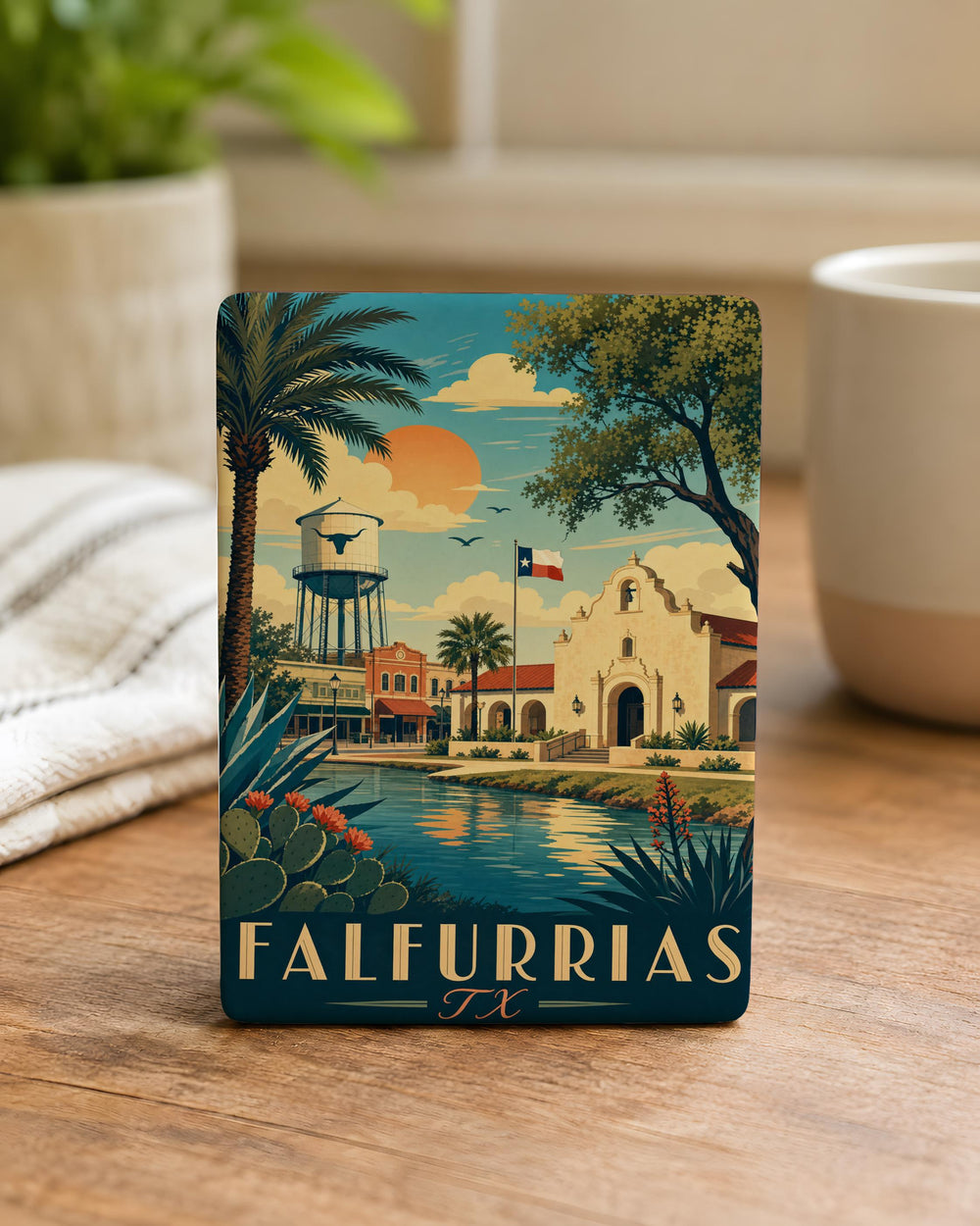 Falfurrias TX Fridge Magnet, Texas Town Souvenir Magnet, Falfurrias Texas Travel Gift, South Texas Keepsake Magnet