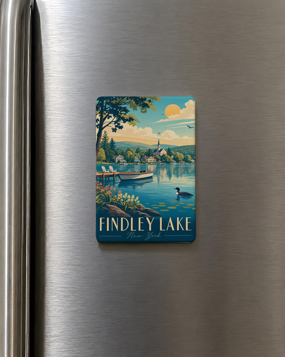 Findley Lake Fridge Magnet, Findley Lake New York Souvenir Magnet, Lake House Decor, Vacation Keepsake, Travel Gift