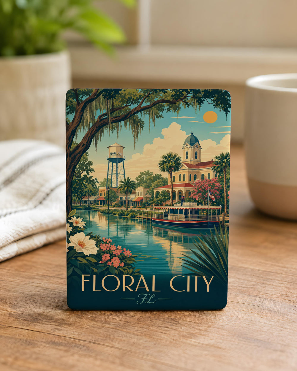 Floral City Florida Fridge Magnet, Floral City FL Souvenir Magnet, Florida Travel Gift, Hometown Keepsake Magnet
