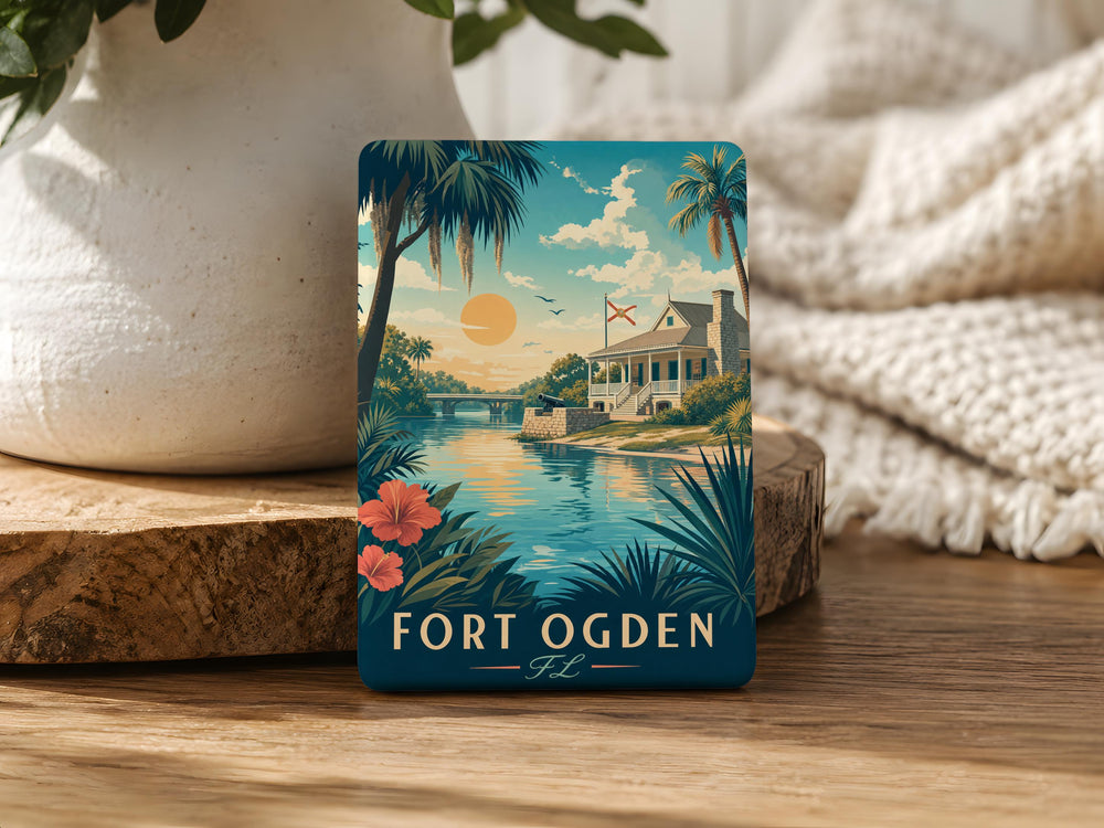 Fort Ogden FL Fridge Magnet, Florida Town Souvenir Magnet, Fort Ogden Florida Travel Gift, Local Landmark Keepsake Magnet
