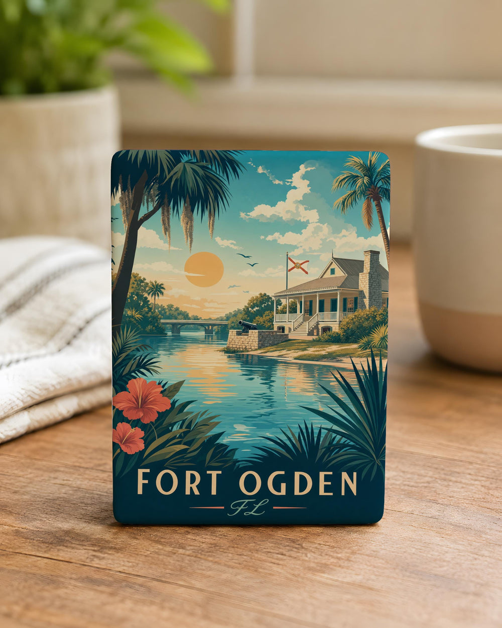 Fort Ogden FL Fridge Magnet, Florida Town Souvenir Magnet, Fort Ogden Florida Travel Gift, Local Landmark Keepsake Magnet