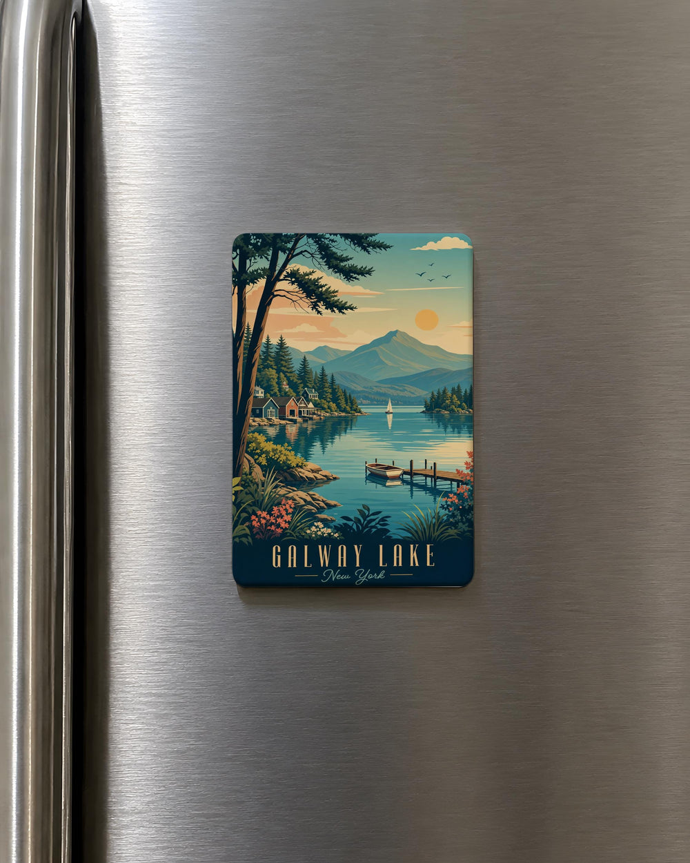 Galway Lake Fridge Magnet, Ireland Lakeside Souvenir Magnet, Galway County Travel Keepsake Magnet