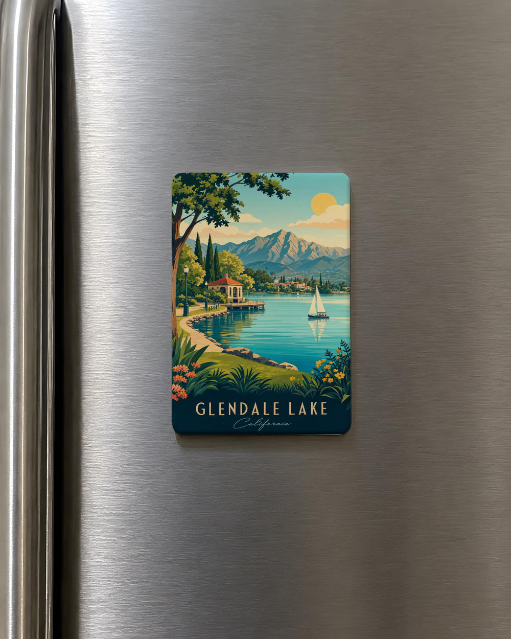 Glendale Lake Fridge Magnet, Glendale Lake Souvenir, Lake Landscape Magnet, Nature Travel Keepsake, Outdoor Adventure Gift