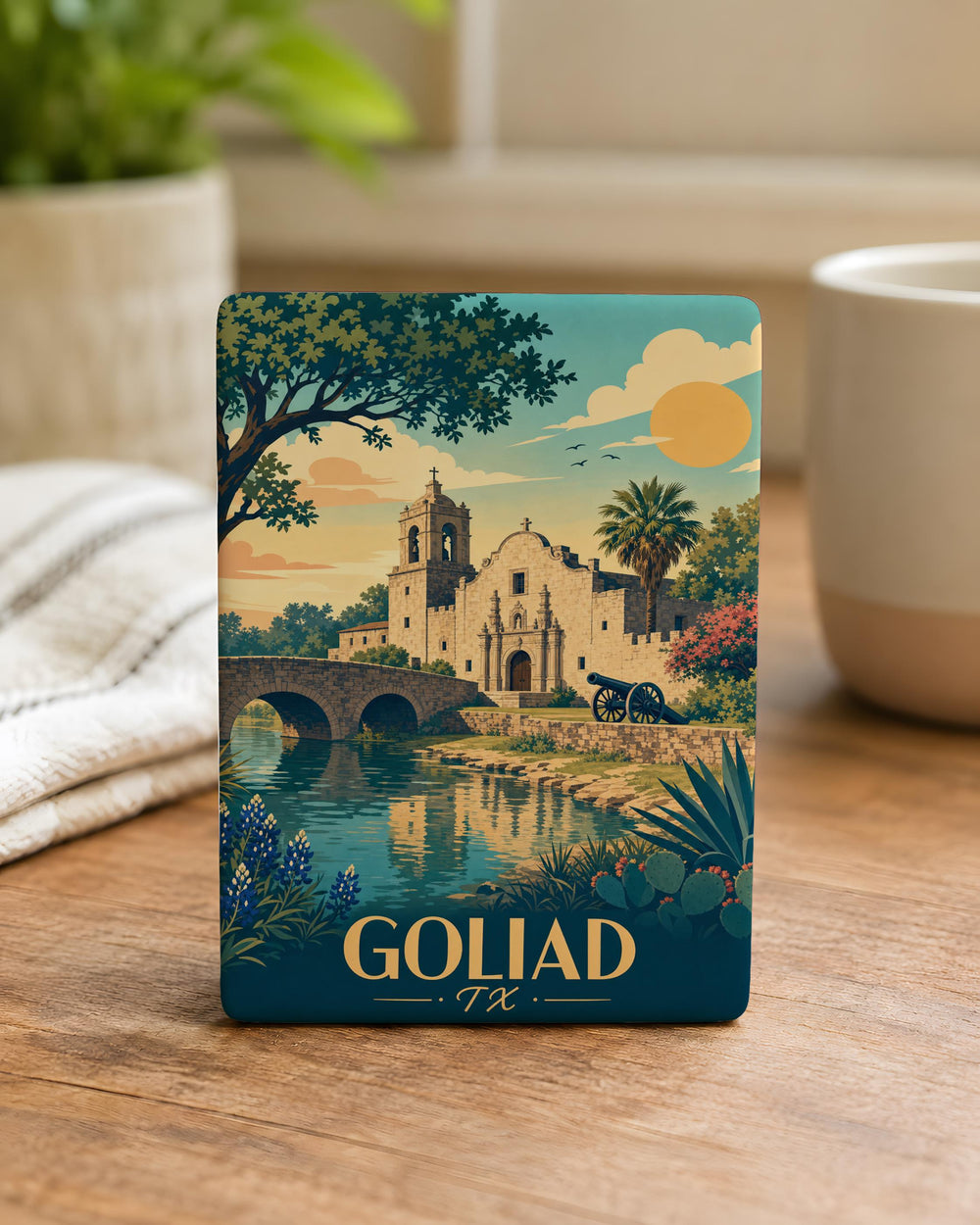 Goliad TX Fridge Magnet, Goliad Texas Souvenir Magnet, Texas Travel Gift, Goliad Keepsake, Lone Star State Magnet