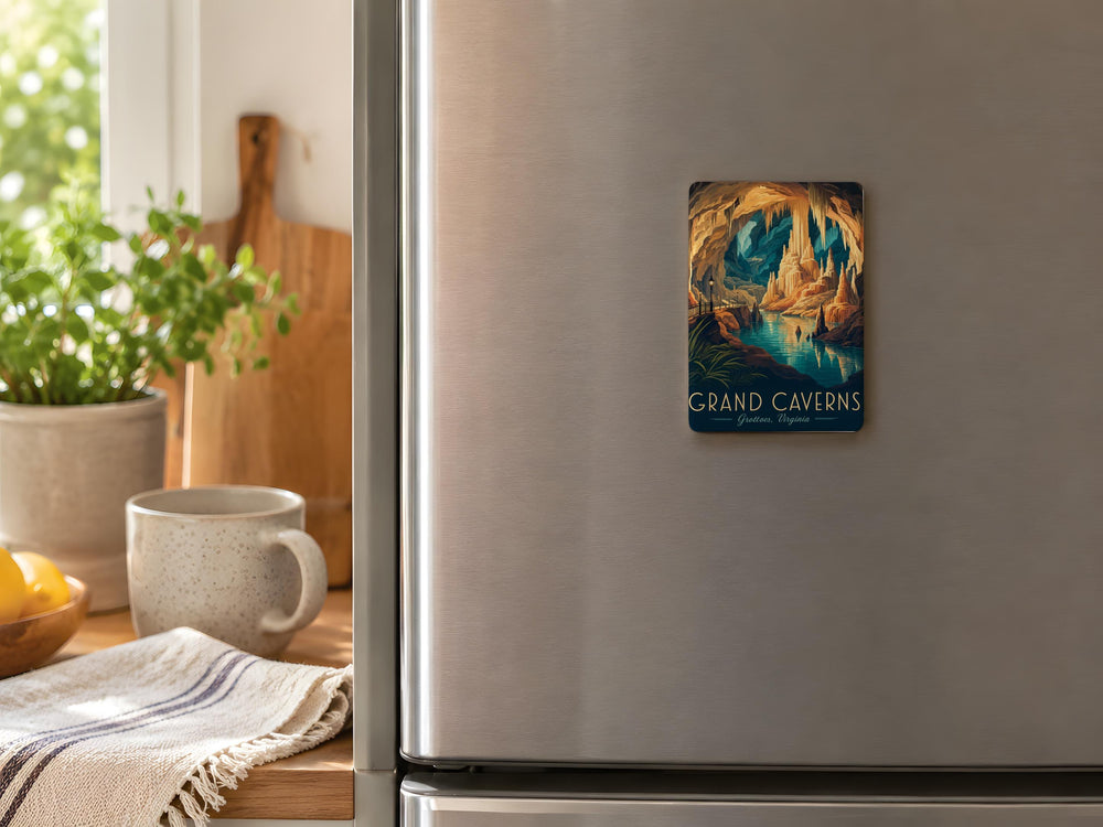 Grand Caverns Fridge Magnet, Virginia Caverns Souvenir, Cave Landmark Gift, Travel Keepsake Magnet, Underground Cavern Decor