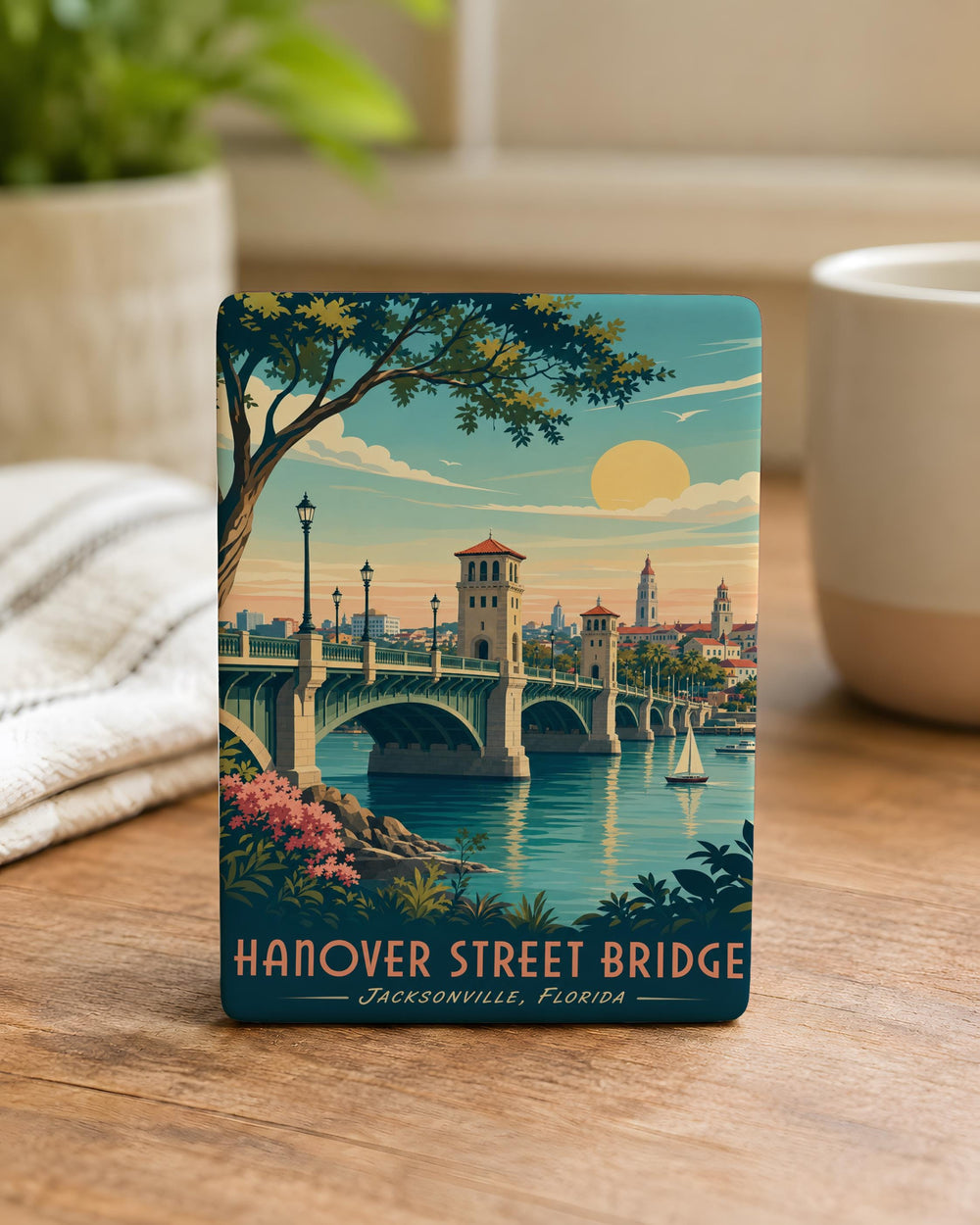 Hanover Street Bridge Fridge Magnet, Bridge Landmark Souvenir, City Bridge Travel Keepsake Magnet