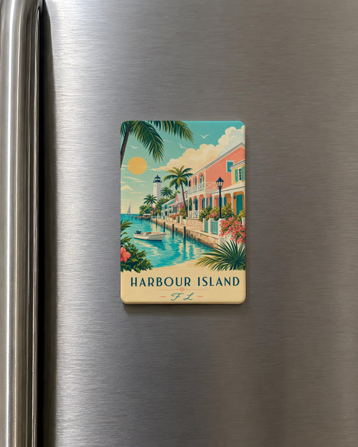 Harbour Island Florida Fridge Magnet, Harbour Island FL Souvenir Magnet, Coastal Island Travel Gift, Beach Vacation Keepsake