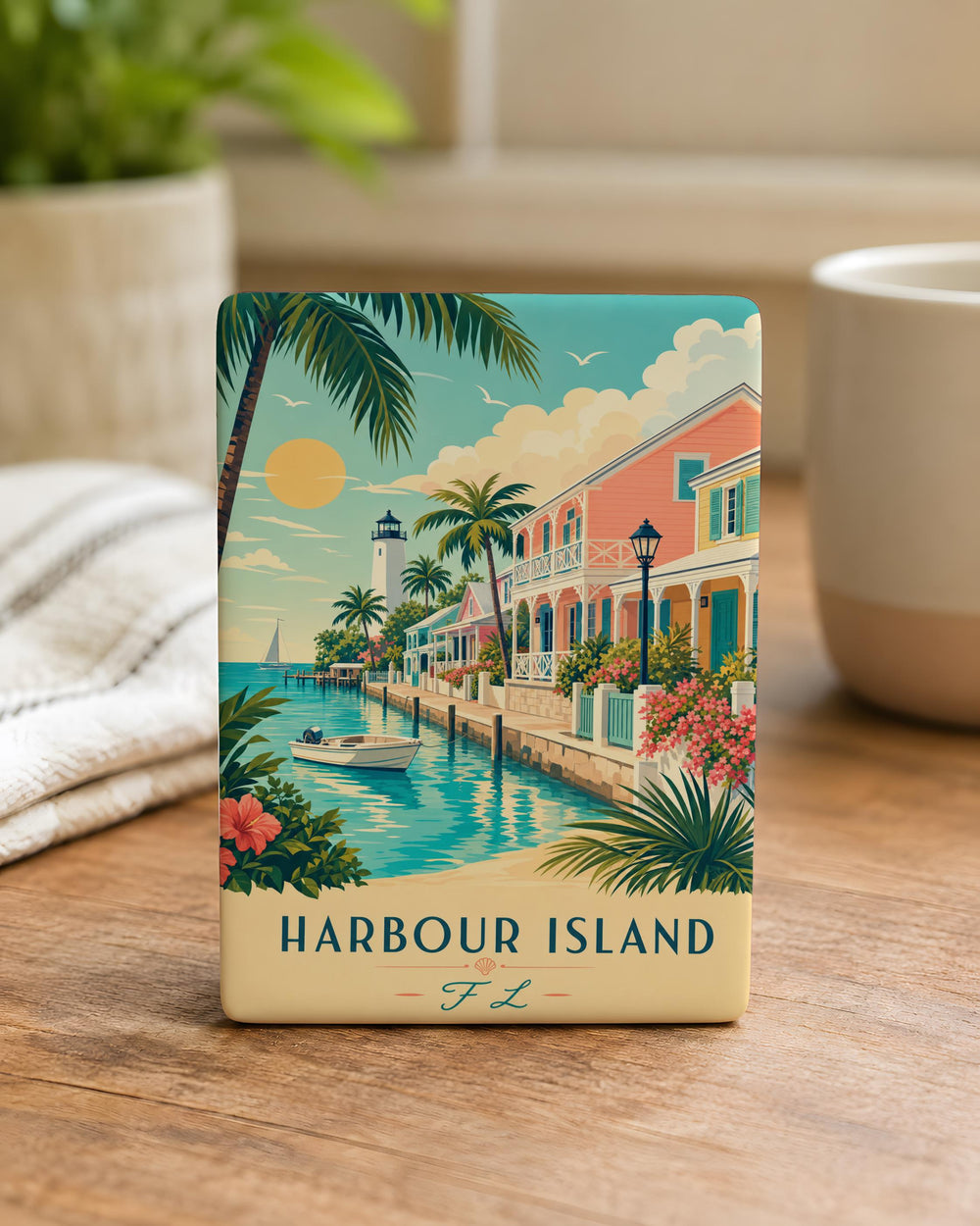 Harbour Island Florida Fridge Magnet, Harbour Island FL Souvenir Magnet, Coastal Island Travel Gift, Beach Vacation Keepsake