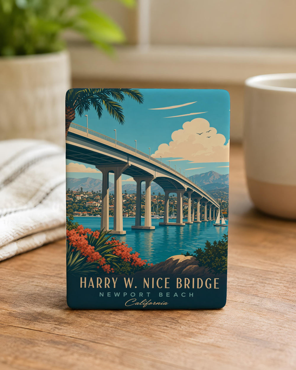 Harry W Nice Bridge Fridge Magnet, Washington DC Bridge Souvenir Magnet, Potomac River Landmark Travel Gift