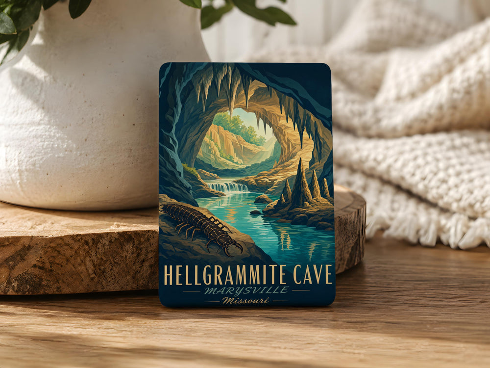 Hellgrammite Cave Fridge Magnet, Cave Insect Larva Magnet, Underground Creature Nature Lover Gift