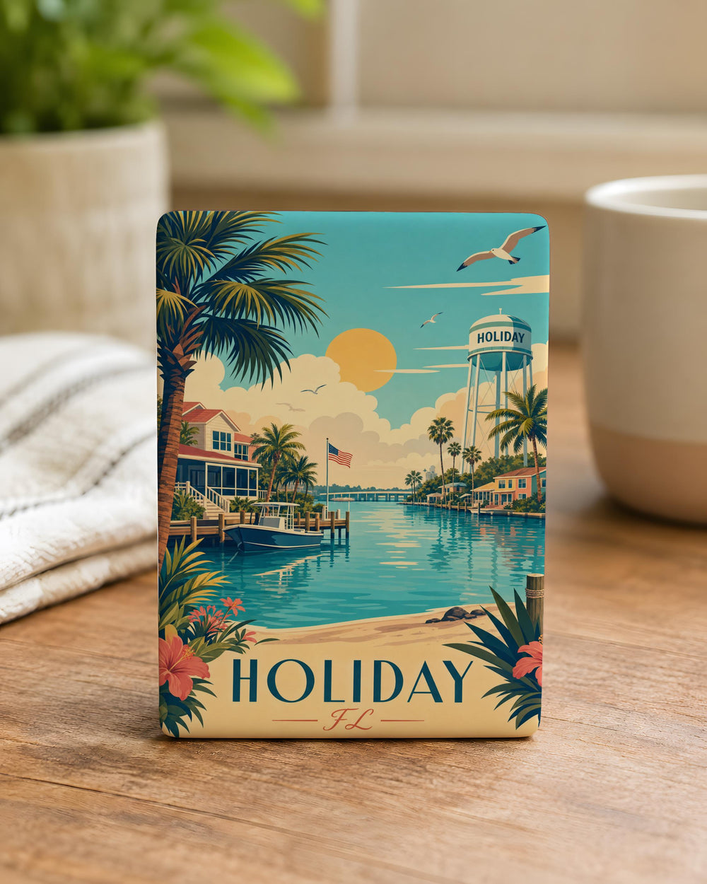 Holiday Florida Fridge Magnet, Florida Vacation Souvenir Magnet, Sunshine State Travel Gift, FL State Keepsake Magnet