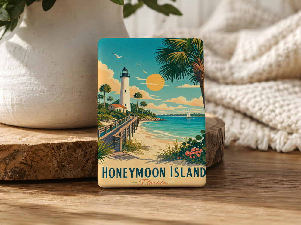 Honeymoon Island Florida Fridge Magnet, Honeymoon Island State Park Souvenir Magnet, Dunedin FL Travel Gift Magnet