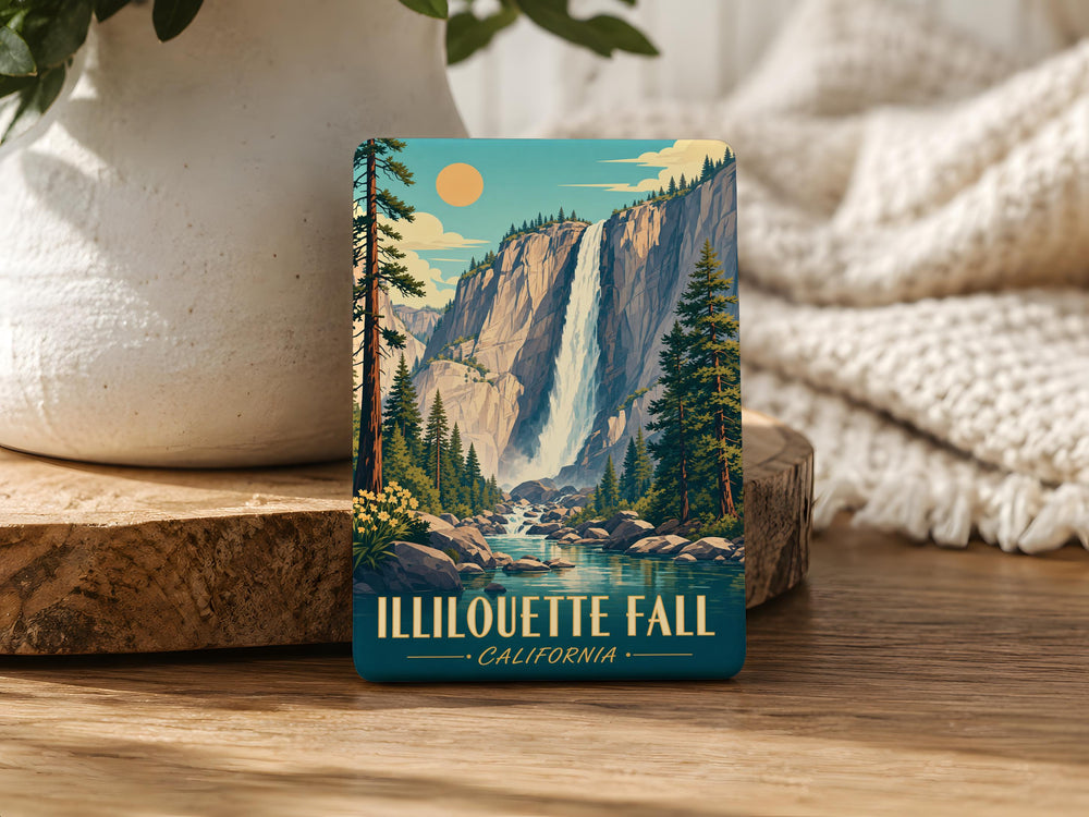 Illinois Fall Fridge Magnet, Illilouette Autumn Scene Souvenir Magnet, Illinois State Travel Keepsake Magnet, Fall Leaves Magnet