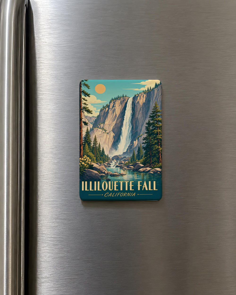 Illinois Fall Fridge Magnet, Illilouette Autumn Scene Souvenir Magnet, Illinois State Travel Keepsake Magnet, Fall Leaves Magnet