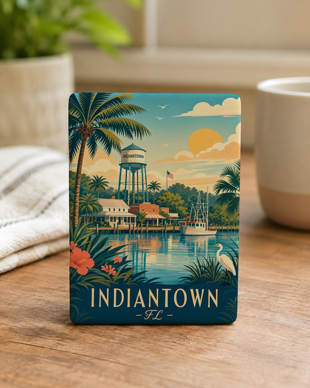Indiantown Florida Fridge Magnet, Indiantown FL Souvenir Magnet, Martin County Travel Gift, Hometown Keepsake Magnet