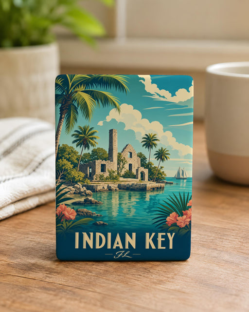 Indian Key Florida Fridge Magnet, Indian Key FL Souvenir Magnet, Florida Keys Travel Gift, Island Landmark Keepsake Magnet