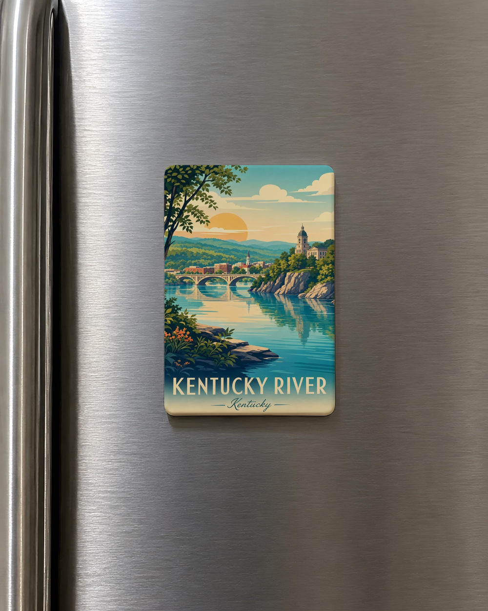 Kentucky River Fridge Magnet, Kentucky River Souvenir Magnet, River Landscape Travel Keepsake, Kentucky Gift Magnet
