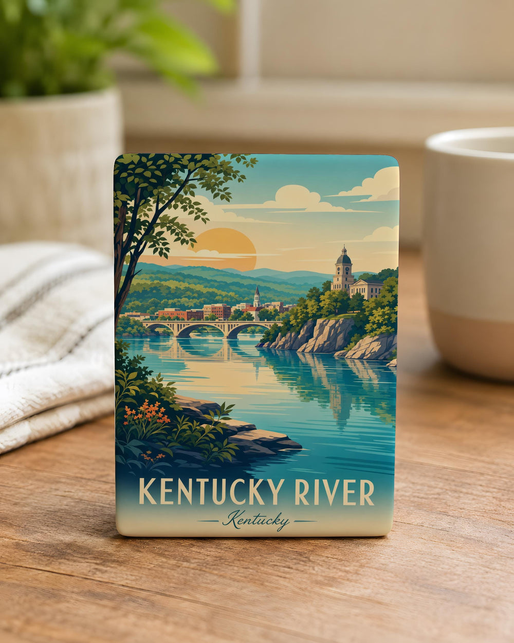 Kentucky River Fridge Magnet, Kentucky River Souvenir Magnet, River Landscape Travel Keepsake, Kentucky Gift Magnet