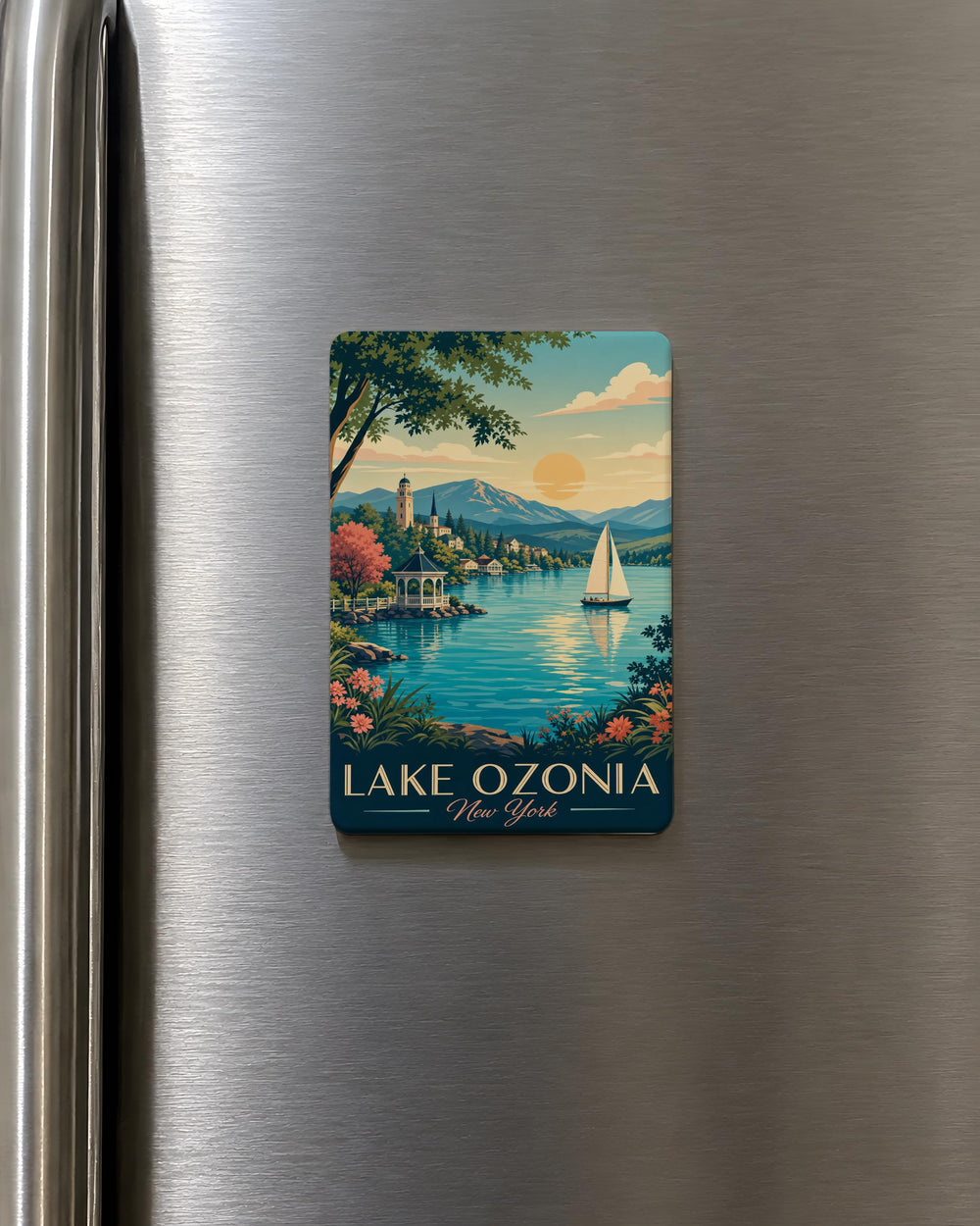 Lake Ozonia Fridge Magnet, Lake Ozonia Souvenir Magnet, Florida Lake Landmark Refrigerator Magnet, Travel Keepsake Magnet